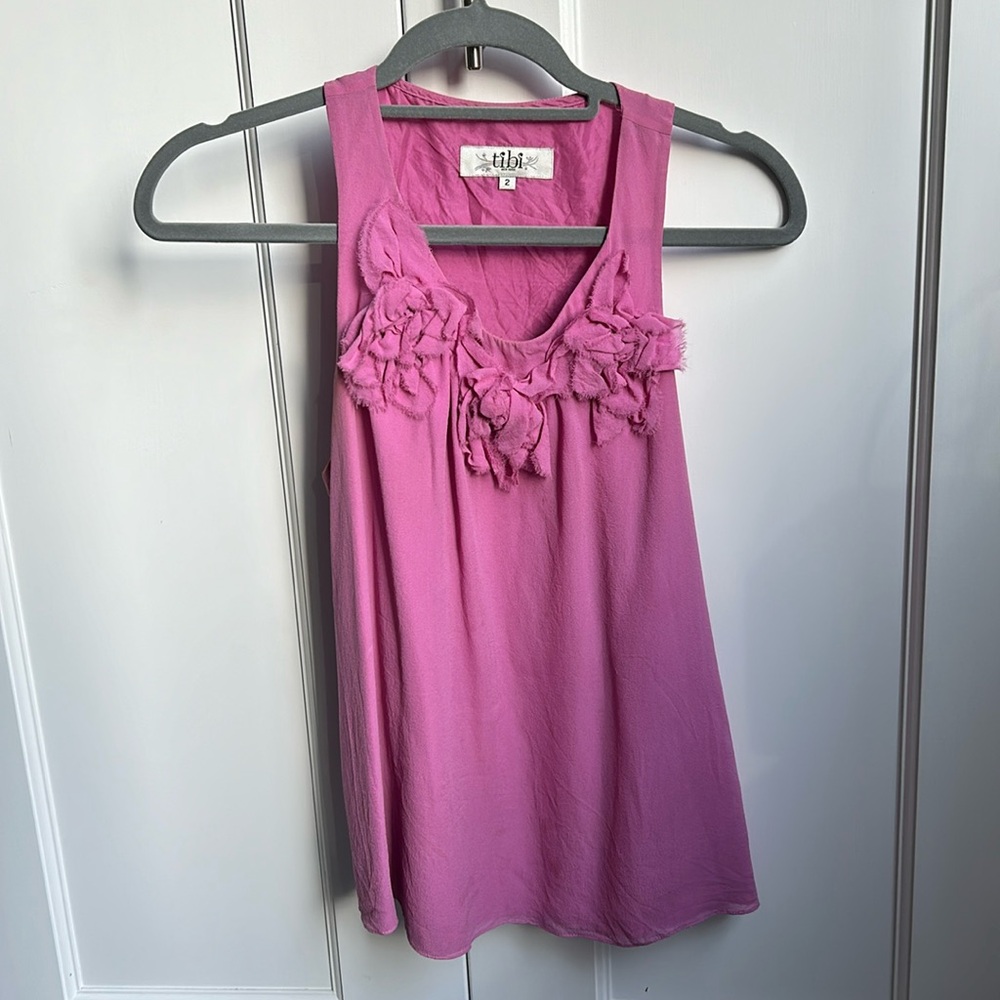 Tibi Appliqué Racerback Blouse